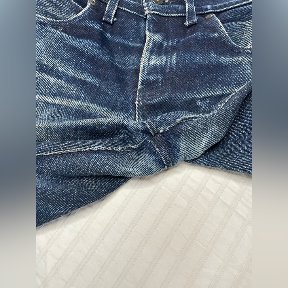 Naked & Famous Denim Men’s Elephant 4 Skinny Jeans - Dark Blue with fading - Picture 7 of 16